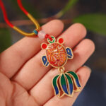 Buddha Stones Song Brocade Koi Fish Success Enamel Pendant Guofeng Necklace