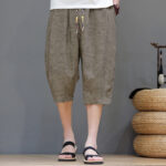 Buddha Stones Summer Casual Boho Drawstring Abstract Men's Shorts With Pocket