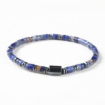 Buddha Stones Sodalite Hematite Grounding Cube Spacer Bracelet