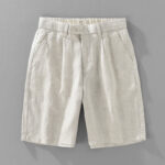 Buddha Stones Summer Casual Minimalist Button-Up Zipper Solid Men's Shorts With Pockets
