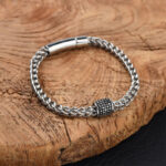 Buddha Stones Titanium Steel Braided Chain Strengthen Bracelet