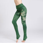 Buddha Stones Lotus Flower Print Design Pants Sports Fitness Yoga Leggings Women's Yoga Pants