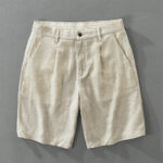 Buddha Stones Summer Casual Minimalist Wide Leg Solid Zipper Men's Shorts With Pocket