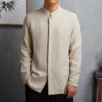 Buddha Stones Solid Color Chinese Tang Suit Jacket Men Clothing