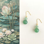 Buddha Stones Green Aventurine Luck Drop Earrings