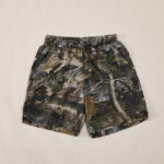Buddha Stones Summer Casual Athletic Drawstring Camouflage Leaves Cotton Ramie Men's Shorts With Pockets