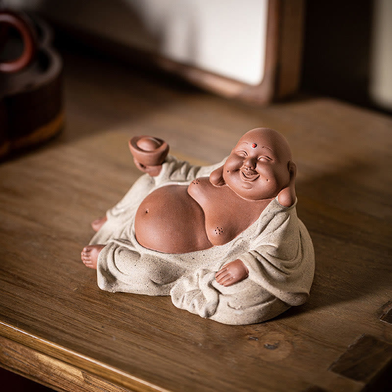 3c69ddbf49b3cfa6d527611b8a6e4f5b_ce4ea13f-0060-4039-b32a-ac000d306c76.jpg Buddha Stones Laughing Buddha Ingots Attract Wealth Purple Clay Maitreya Statue Decoration
