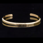 Buddha Stones Six True Words Engraving Titanium Steel Blessing Protection Bracelet