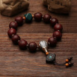 Buddha Stones Tibetan Bodhi Seed Agate Bead Luck Wealth Tassel Charm Wrist Mala (Extra 30% Off | USE CODE: FS30)
