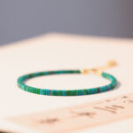 Buddha Stones Turquoise Beaded Friendship Strength Chain Bracelet
