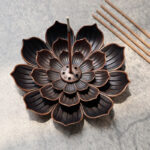 Buddha Stones Creative Six-hole Lotus Incense Burner
