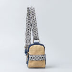 Buddha Stones Small Geometry Straw Woven Crossbody Bag Shoulder Bag