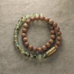 Buddha Stones Green Rutilated Quartz Natural Sandalwood Purification Bracelet