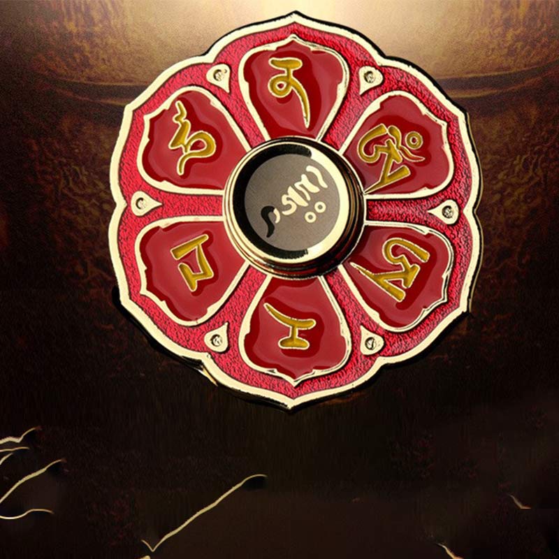 71979061d7e0bade407170318fa0dfd4 Buddha Stones Six True Words Fidget Spinner Blessing Finger Hand Spinner Decoration (Extra 30% Off | USE CODE: FS30) - Image 1