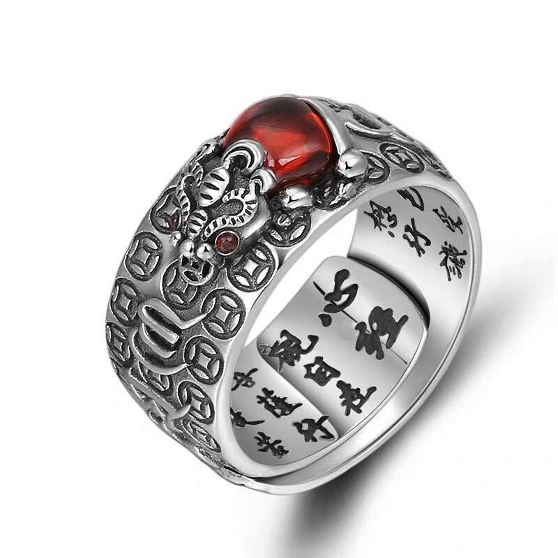 7b9df44ea840a608989fefe5e08b24e4.jpg Buddha Stones Genstone PiXiu Feng Shui Frog Vajra Dorje Heart Sutra Wealth Adjustable Ring