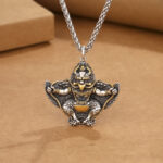 Buddha Stones Tibet Garuda Bird Copper Protection Necklace Pendant