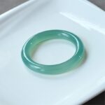 Buddha Stones Natural Green Chalcedony Strength Bangle Bracelet