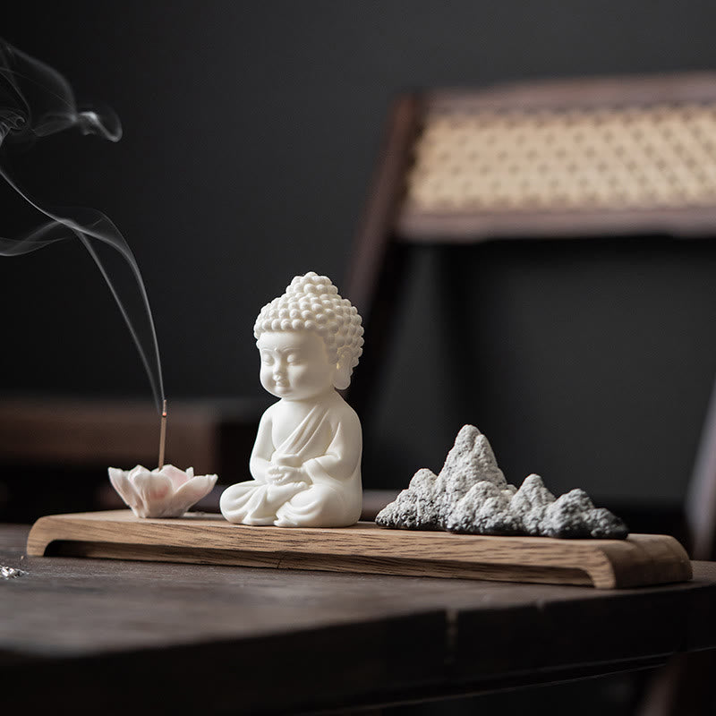 b49f8913-c1dc-4d11-a3f9-c47a27fbd83c Buddha Stones Lotus Flower Tathagata Kwan Yin Avalokitesvara Ksitigarbha Meditation Ceramic Stick Incense Burner Decoration - Image 1