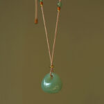 Buddha Stones Natural Jade Luck Prosperity Necklace Pendant