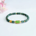 Buddha Stones Natural Green Jade Topaz Luck Bracelet