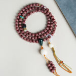 Buddha Stones Red Bodhi Seed Om Mani Padme Hum Lotus Engraved Harmony Bracelet (Extra 30% Off | USE CODE: FS30)