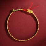 Buddha Stones Year of the Dragon Handmade Colorful Dragon Carved Success Braided Bracelet