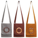 Lotus Embroidered Spiritual Mind Practice Cotton Shoulder Bag Crossbody Bag (Extra 30% Off | USE CODE: FS30)