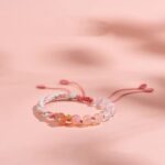 Buddha Stones Natural Gradient Agate Reincarnation Knot Peach Blossom Wealth Luck Handmade String Bracelet